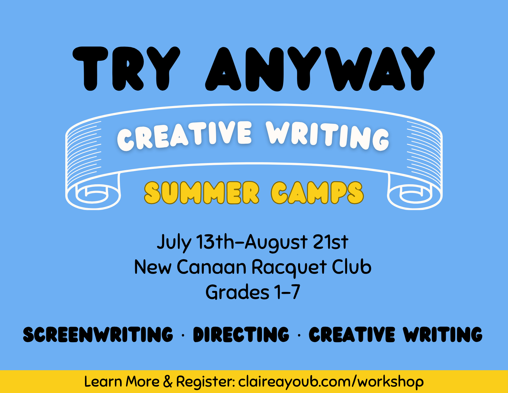 Try Anyway Summer Camp Graphic To Share VV02XD